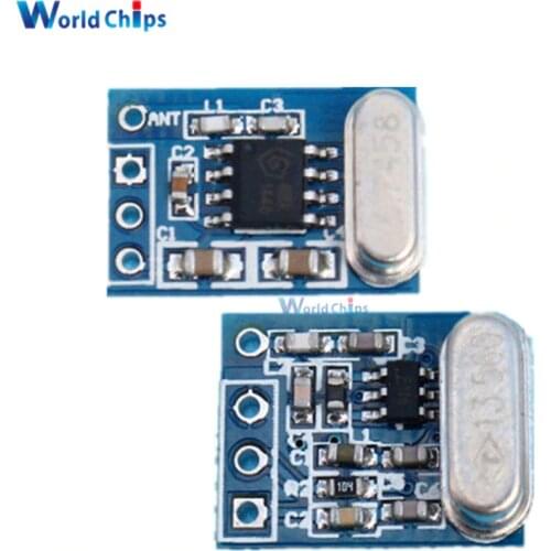 1Set 2Pcs 433MHZ Wireless Transmitter Receiver Board Module SYN115 SYN480R ASK/OOK Chip PCB