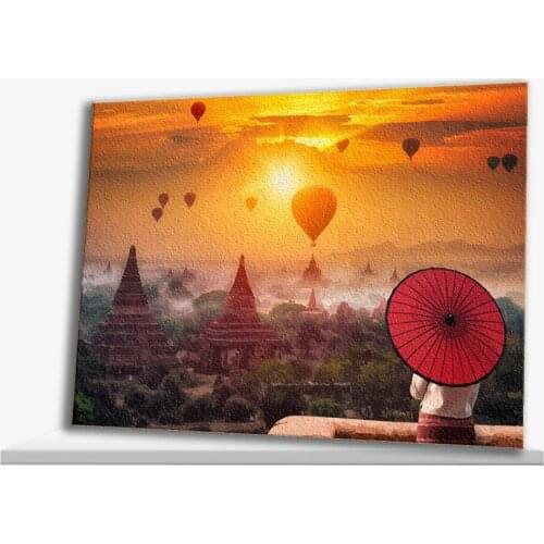 Painting By Numbers Hot Air Balloon Decorative Canvas Paintings Acrylic Paint Picture On Wall Loft Home Decor Coloring By Number
