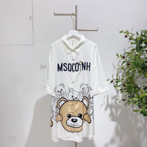 Summer Homedress Womens Satin Chiffon Nightgown Printing Sleepwear Half Sleeve Shirt Nightdress Sleepshirts Sexy Home Clothing