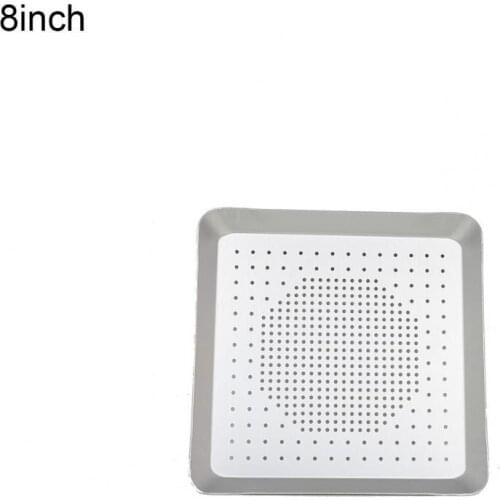 Pizza Baking Plate Square Non-Stick Aluminium Alloy 8 Inch-16 Inch Heat Resistant Punching Pizza Plate Kitchen Tools for Home