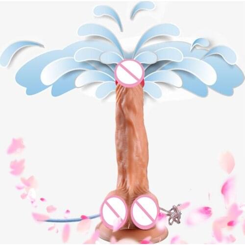 12 frequency vibration Realistic Ejaculating Dildo Spray Water Penis with Suction Cup Dildo vibrator Sex Toys Female Masturbate