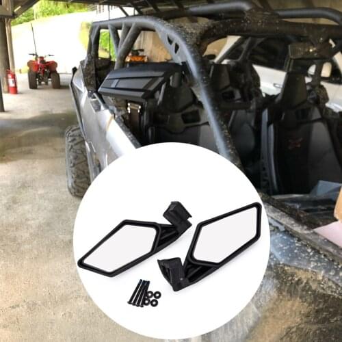 UTV Rearview Adjustable 4x4 Racing Side Mirrors Set for Can-Am Maverick X3 & MAX SSP for Suzuki King Quad 450 Quad 2017-2021