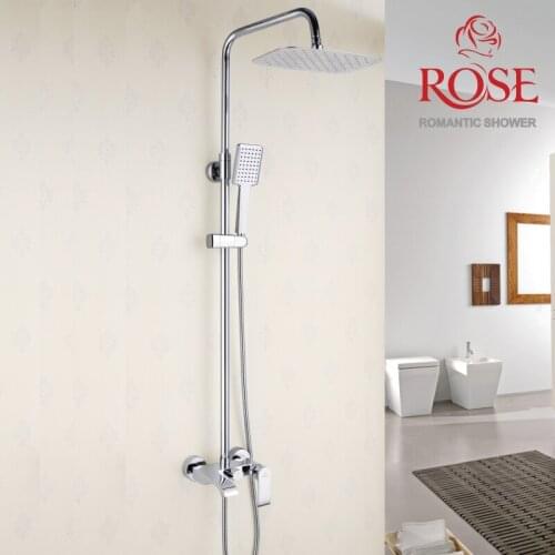 ROSE Shower system, set bathroom faucet shower watering can and shower head, brass faucet for Bath, rainfall shower, R1736