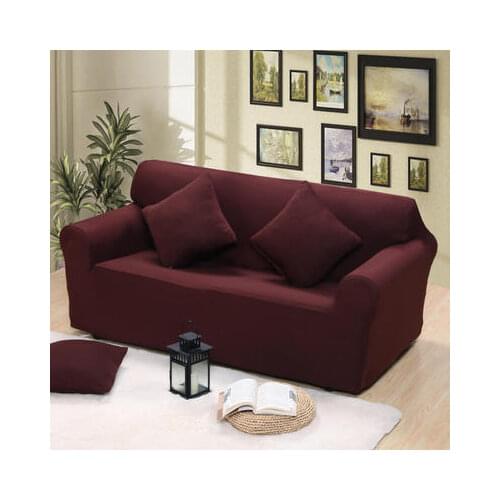 Sectional Couch Covers L-shaped Sofa Cover Elastic Universal Wrap Entire Sofa Slipcover Coffee Color recliner cover 1/2/3/4 Seat