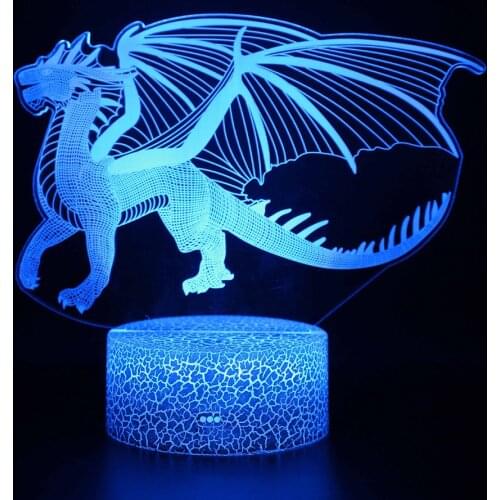 3D Nightlight Dinosaur Series 16 Color Remote Control Colorful Touch Creative Gift Lamp Bedside Lamp Desk Lamp LED