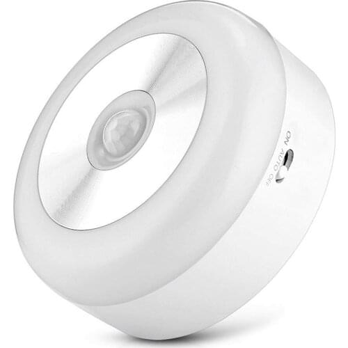 LED Night Light PIR body Motion Sensor USB Rechargeable Battery Powered Auto Wall Light Bedside Hanger/Sticker Cabinet