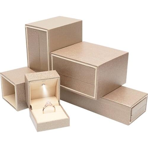 Unique drawer design showcase jewelry pendant box anniversary ring box wedding jewellery box packaging