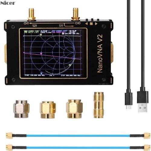 3G S-A-A-2 NanoVNA V2 Vector Network Analyzer Digital Nano VNA Tester MF HF VHF UHF USB Logic Antenna Analyzer Standing Wave