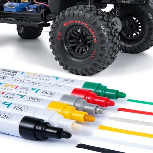 6 Colors Optional RC Car Tire Paint Marker Drawing Pen Tool for Traxxas TRX4 Axial SCX10 RC Car Crawler