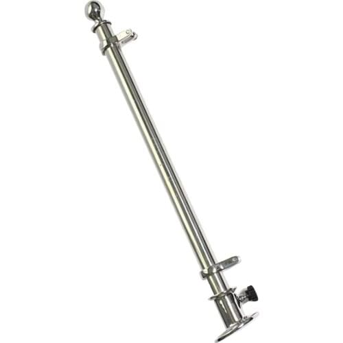 18'' Boat 316 Stainless Steel Deck Flag Pole with Socket Base