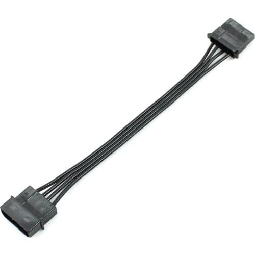 1x Large 4 Pin Male to Female 4P IDE Power Extension Cord Desktop Computer Cable Wire 18AWG for Molex Connector Power Cable 20cm