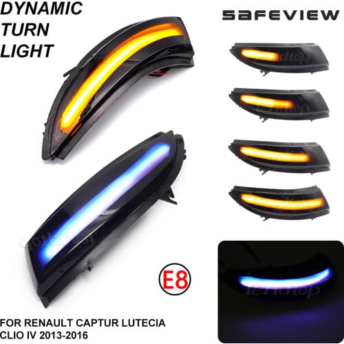 2Pcs Flowing Turn Signal Side Marker Lamp Rearview Mirror Indicator Light For Renault Clio IV MK4 BH RS Grandtour KH 2012 - 2016