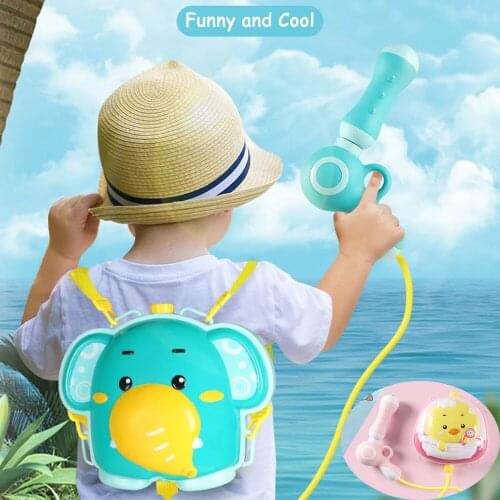 2000ML kids animal backpack water gun toy Baby Playing Water Beach Toys pull-out spray gun Water Splashing Festival Spray Gun
