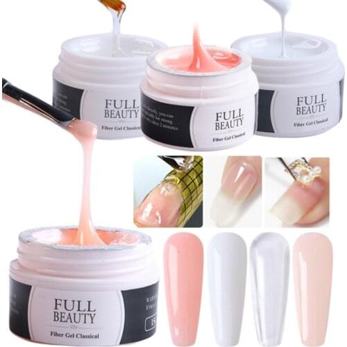 3pcs/set Extension Gel Nail Kit 15ml Gel Polish Silk Fiberglass Nail Art Forms Brush Finger Extensions Tools Manicure Set Nf1800