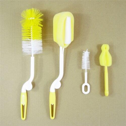 5pcs/set Milk Bottle Brush Sponge Plastic Glass Milk Water Cup Cleaning Feeding Baby Bottle cleaner Nipple Pacifier Brushes