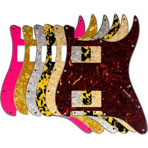 Pleroo Guitar accessories pickguards No control hole fender Standard ST HH Stratocaster Guitar with PAF Humbucker Multicolor