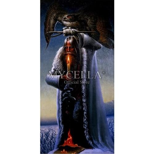 Home Decoration Full 5D DIY Diamond Painting Owl & Graybeard Embroidery Cross Stitch Rhinestone Mosaic Painting Home Decor