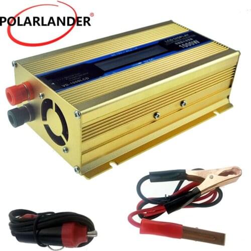 12V/24V TO 110V/220V Power Supply Switch Automobile Charger Gold 1000W Universal Converter Vehicle Car Power Inverter