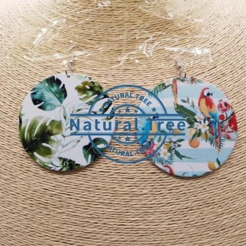 Free Shipping!!parrot wooden earrings