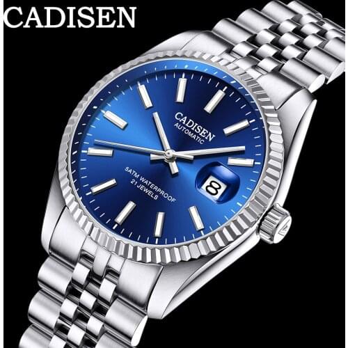 CADISEN 2020 New Men Mechanical Watch Top Brand Luxury Automatic Watch Business Stainless Steel Waterproof Watch Men