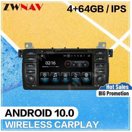 Carplay Android 10 IPS screen Car multimedia Player for BMW E46 M3 1998-2005 Auto Audio Radio stereo GPS navigation BT head unit