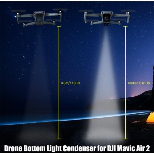 For DJI Mavic Air 2 Drone Bottom Light Condenser Make the Light Shine Farther UAV Lamp Night Safety Flight Air2 Accessories