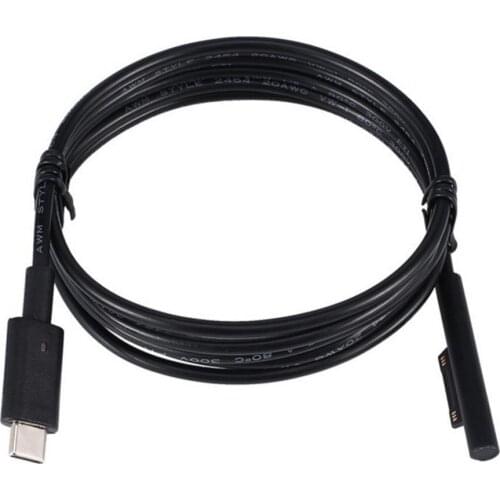 PD to USB Type C Connector Cord Charging Cable for M-icrosoft Surface Pro 3 4 5 6 Accessories