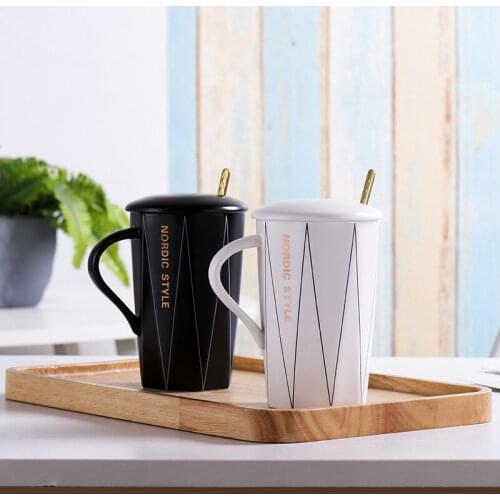 Creative Geometric Coffee Cups Valentines Day Birthday Gift Wedding Fashion Couple Ceramic Cups