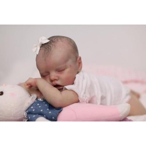 NPK 18inch reborn doll kit TWIN A very soft lifelike real touch fresh color unpainted unfinished doll parts DIY