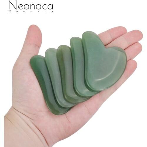 Natural Rose Quartz Jade Gua Sha Stone Board Ace Massager Scrapers Tool for Face Neck Back Body Chin Skin Care Gouache Scraper