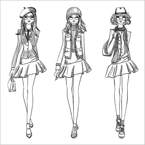 Fashion Woman Clear Stamp For Scrapbooking Transparent Silicone Rubber DIY Photo Album Decor R7RC