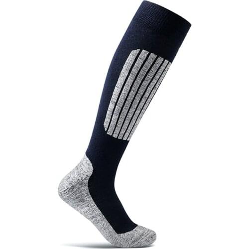 Men Ski Socks Winter Warm Breathable Cotton Sports Socks Mens Womens Thermo High Snowboard Socks Outdoor Cycling Stockings