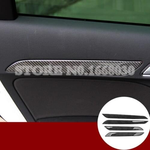 Carbon Fiber Car Door Panel Moulding Trim Cover 4pcs For Audi Q3 8U 2012-2017 Car accesories interior Car decoration