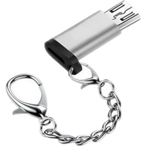 Retail Micro-USB Adapter Type C to Micro-USB Male OTG USB A Converter For Android Phone Tablets Gamepad(silver)