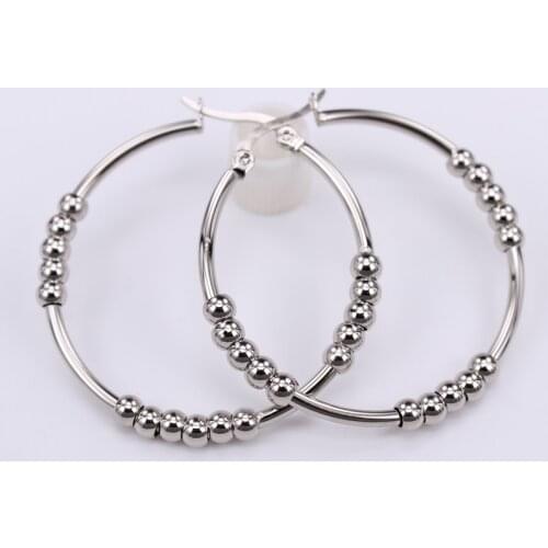 Stainless steel jewelry gift Leisure sport 30mm 40mm 50mm wholesale retail woman Child birthday Party Hoop earring LH905