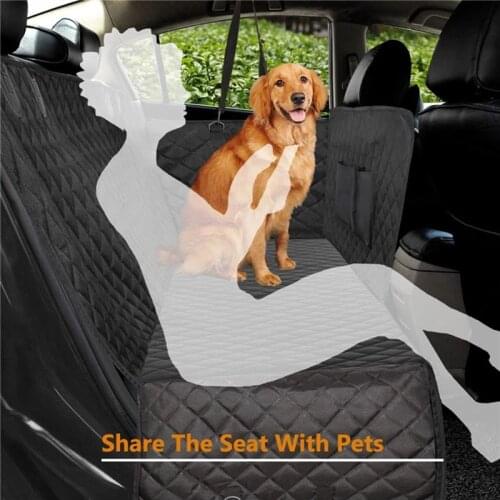 Pet Dog Car Seat Cover View Mesh Waterproof Pet Carrier Car Rear Back Seat Mat Hammock Cushion Protector With Zipper And Pockets