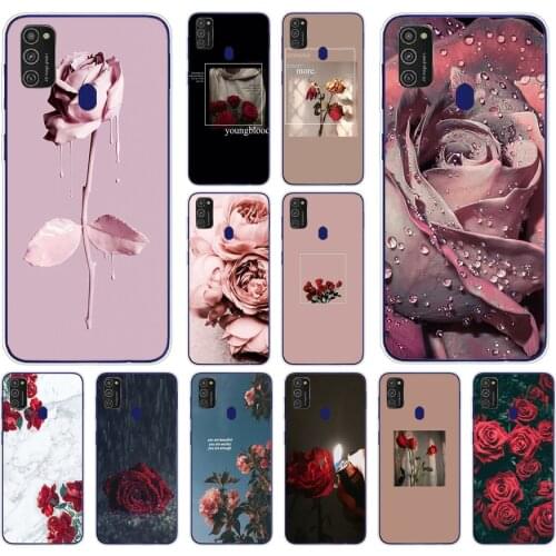 59AS Pretty roses Silicone case for Samsung Galaxy M11 M 11 M21 M 21 cover funda