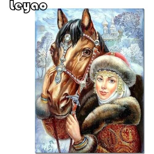 Fairytale art,Russian folk art 5D Full Square Round DIY Diamond Painting kits Diamond Embroidery Cross Stitch mosaic Decorative