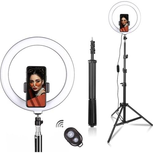 10 inch LED Ring Light Photographic Selfie Ring Lighting with Stand for Smartphone Youtube Makeup Video Studio Tripod Ring Light