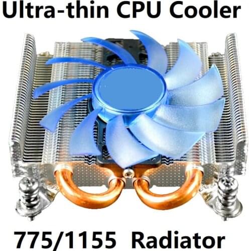 HTPC ultra-thin CPU cooler 775/1155 Fan Computer Aluminum Radiator