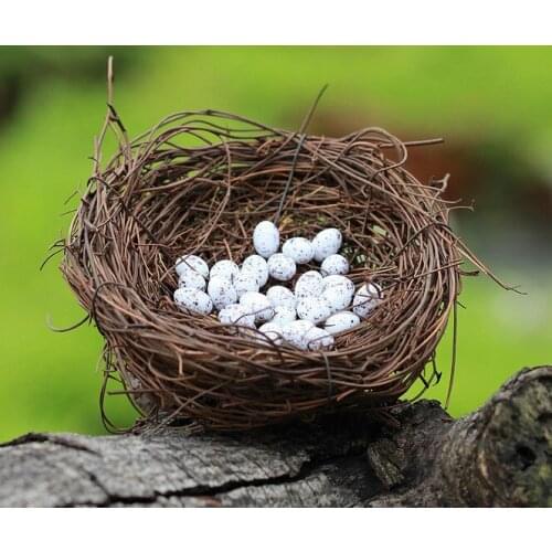 1set Moss Micro Landscape Ornaments Happy Nest Eggs DIY Landscape Decoration Accessories 1pc Bird Nest+20pcs Eggs KS 041