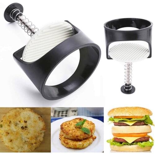 1pc New Round Shape Hamburger Mold Plastic Meat Beef Maker Grill Burger Press Mold DIY Meat Pie Hamburger Press Dropshipping Kit