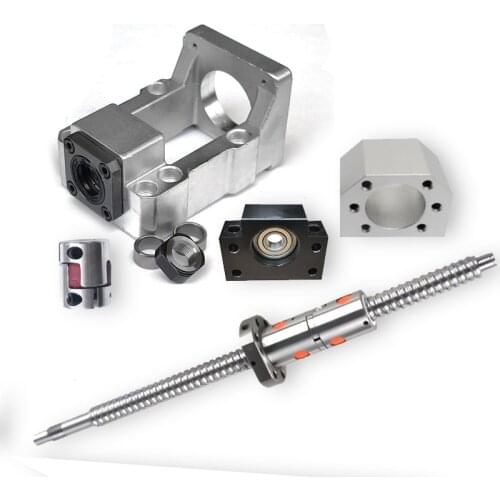 1PC Ball Screw Double Nut DFU1605 2005 Set for Stepper Servo Motor travel length 2000 1500 1000 End Processing coupler nut cnc