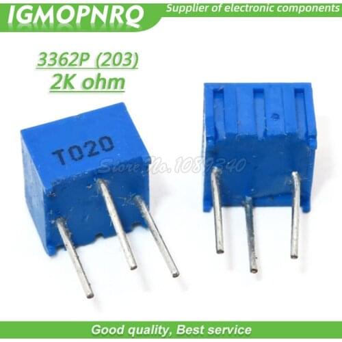 10Pcs 3362P-202LF 3362P 202 2k ohm Trimpot Trimmer Potentiometer Variable resistor 3362p-1-202