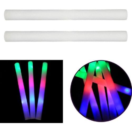10PCS Glowing LED Light Sticks Foam Luminous Wands Festival Party Concerts Flashing Tubes