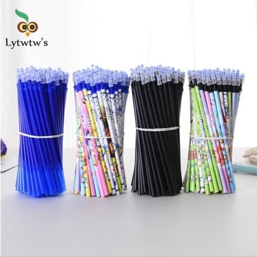 20 Pcs/Set Office Gel Pen Erasable Refill Rods Magic Erasable Refill 0.5mm Blue Black Ink School Office Writing Tool Stationery