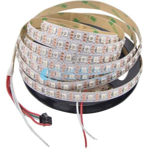 5X 1M SK6812 WS2812B 74 LEDS/M 5050 RGB Individually Addressable LED Pixel Strip IP20 IP65 IP67 White/Black PCB DC5V