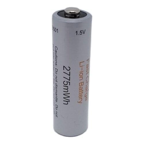 New battery fast charging AA 1.5V 2775mWh lithium li-ion rechargeable battery For mouse keyboard electric toothbrush