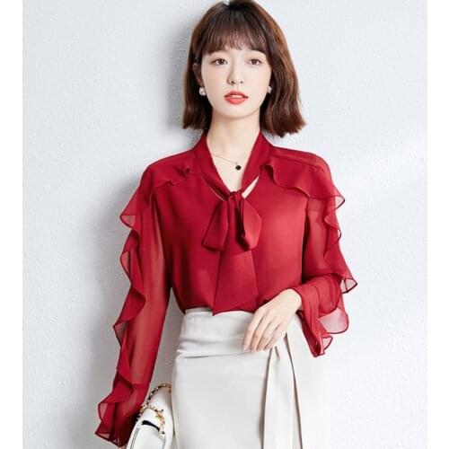 Женские красные рубашки ATDYSPM China At AliExpress