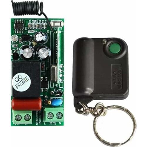 AC 220V 1CH 10A Wireless Remote Control Switch System Receiver Transmitter 1 key Remote 315mhz/433.92mhz 10PCS/LOT